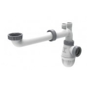 Ensemble tubulure et siphon raccordement gain de place