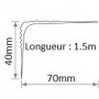 Nez de marche antidérapant souple de couleur noire- 1.5m