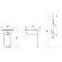 Siège relevable avec pied et tabouret ALU - modèle standard mesure