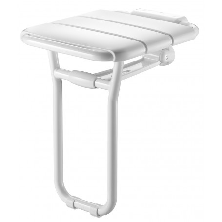 Siège relevable avec pied et tabouret ALU - modèle standard