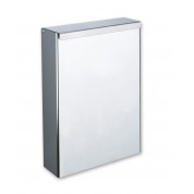 Poubelle corbeille murale extraplate - inox poli brillant DELABIE 465