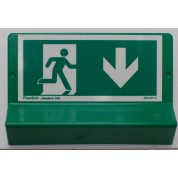 Support de signalisation issues de secours symbole et braille - bas droit