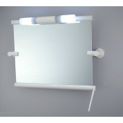Lampe pour miroir inclinable sans cadre
