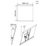 Miroir inclinable blanc, 515x600 mm - détail