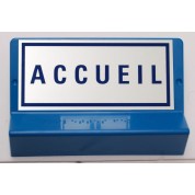Support de signalisation ACCUEIL symbole et braille