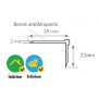 Nez de marche simple à angle droit WACCESS® pour usage intérieur et extérieur