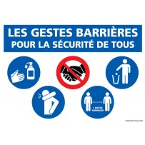 Signalétique adhésif COVID - Consignes de sécurité