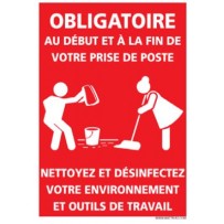 signalétique Covid nettoyage