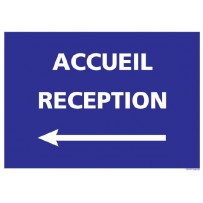 Signalétique adhésif - Accueil Réception _ flèche gauche