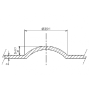 Dalle podotactile "grain de riz" en alu - mesure plot