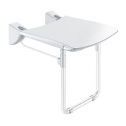 Siège Grand Confort relevable avec pied blanc DELABIE 510430
