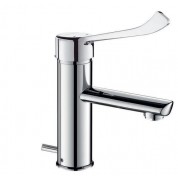 Mitigeur lavabo SECURITHERM H.85 L.120 avec vidage - DELABIE 2820LEP