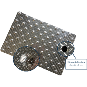 Dalle podotactile "grain de riz" en alu - zoom
